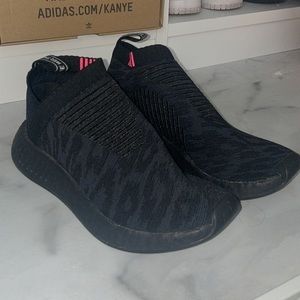 Black adidas boost sneakers